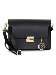 Pia Sassi Skórzana torebka "Carbonara" w kolorze czarnym - 23 x 17 x 10 cm rozmiar: onesize. Czarne torebki klasyczne damskie Pia Sassi, bez wzorów, z materiału, bez dodatków. Za 319.13 zł.