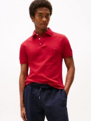 Tommy Hilfiger koszulka polo Mężczyźni Bawełna czerwony, XXL. Czerwone koszulki polo męskie Tommy Hilfiger, m, bez wzorów, z bawełny, bez ramiączek. Za 279.95 zł.