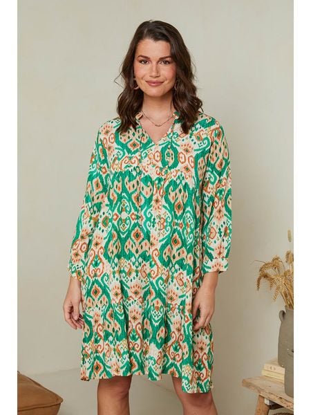 Curvy Lady Sukienka w kolorze zielonym rozmiar: 48/50. Zielone sukienki damskie Curvy Lady, bez wzorów, z wiskozy, klasyczne, bez kołnierzyka, bez ramiączek, midi. Za 83.03 zł.
