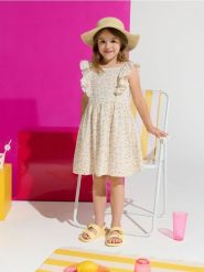 Sukienka - wielobarwny. Sukienki dziewczęce Sinsay, bez wzorów, z bawełny, bez ramiączek. Za 24.99 zł.