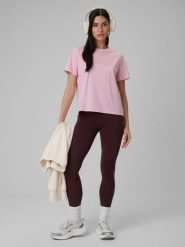 4F Legginsy dzianinowe damskie - brązowe M. Brązowe legginsy damskie 4f, l, bez wzorów, z dzianiny. Za 99.99 zł.