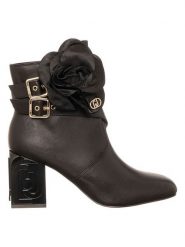 Liu Jo Skórzane botki w kolorze czarnym rozmiar: 38. Czarne botki damskie Liu Jo, z materiału, eleganckie, bez obcasa, bez zapięcia. Za 500.38 zł.