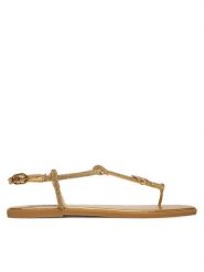 KARL LAGERFELD Sandały Olympia II KL87416 Złoty. Żółte sandały damskie Karl Lagerfeld, bez wzorów, z syntetyku, bez obcasa, na płaskiej podeszwie. Za 526.99 zł.