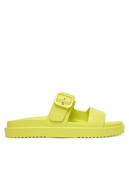 Tommy Hilfiger Klapki FW0FW08953 Żółty. Żółte klapki damskie Tommy Hilfiger, bez wzorów, z syntetyku, bez obcasa. Za 209.99 zł.