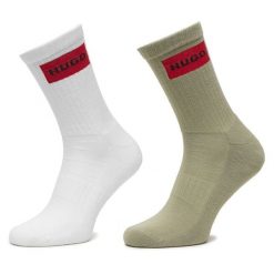 Skarpety długie HUGO. Zielone skarpetki męskie Hugo, bez wzorów. Za 109.99 zł.