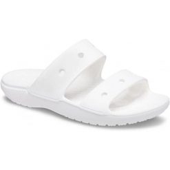 Japonki Crocs Classic, Dla obu płci. Białe klapki damskie Crocs, bez wzorów, z materiału, bez obcasa. Za 212.00 zł.