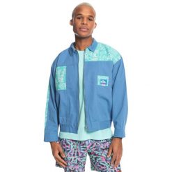 Kurtka wiatrówka męska Quiksilver x Stranger Things The Hawkins. Niebieskie kurtki męskie Quiksilver, m, bez wzorów, z softshellu, sportowe, bez kaptura. Za 270.00 zł.