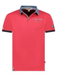 Geographical Norway Koszulka polo "Kerwin" w kolorze czerwonym rozmiar: M. Czerwone koszulki polo męskie Geographical Norway, m, bez wzorów, z bawełny, bez ramiączek. Za 88.02 zł.