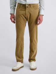 Pierre Cardin Spodnie sztruksowe w kolorze jasnobrązowym rozmiar: W40/L34. Brązowe spodnie materiałowe męskie Pierre Cardin, z aplikacjami, ze sztruksu, klasyczne. Za 199.95 zł.