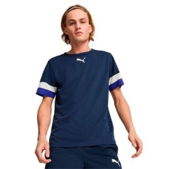 Koszulka piłkarska PUMA IndividualRISE Mężczyźni Niebieski Lapis Lazuli. Niebieskie t-shirty sportowe męskie Puma, m, z tkaniny, bez ramiączek, do piłki nożnej. Za 88.05 zł.