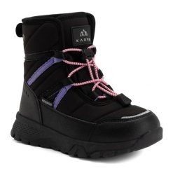 Śniegowce dziecięce KADVA Chia WP JRG. Czarne buty zimowe męskie KADVA, na zimę, z gumy, przed kolano, bez zapięcia. Za 159.99 zł.