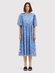 Selected Femme Sukienka koktajlowa Justine 16085467 Niebieski Loose Fit. Niebieskie sukienki damskie Selected Femme, bez wzorów, z syntetyku, wizytowe, bez kołnierzyka, bez ramiączek. Za 799.99 zł.