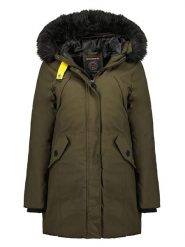 Geographical Norway Parka "Cherifa" w kolorze oliwkowym rozmiar: M. Brązowe parki damskie Geographical Norway, m, z aplikacjami. Za 197.63 zł.