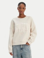 BOSS Bluza C Ever 50556999 Beżowy Oversize. Brązowe bluzy bez kaptura damskie Boss, xs, z bawełny. Za 699.99 zł.