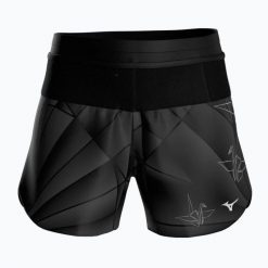 Spodenki do biegania damskie Mizuno Active Graphic Multi Pocket 4. Czarne szorty damskie Mizuno, bez wzorów, z elastanu, sportowe. Za 159.99 zł.