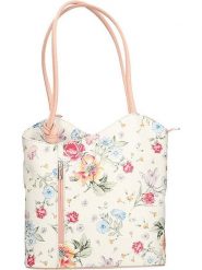 ORE10 Skórzana torebka w kolorze biało-jasnoróżowym - 27 x 30 x 9 cm rozmiar: onesize. Białe torebki klasyczne damskie ORE10, bez wzorów, z materiału, bez dodatków. Za 130.99 zł.