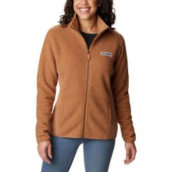 Damski sweter polarowy Columbia Panorama Full Zip. Brązowe swetry klasyczne damskie Columbia, s, z polaru, bez kołnierzyka. Za 409.00 zł.