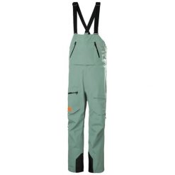 Spodnie narciarskie z szelkami Helly Hansen Ridge Infinity. Zielone spodnie materiałowe męskie Helly Hansen, bez wzorów, z poliesteru. Za 1,986.00 zł.