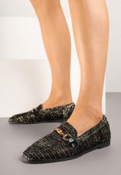 Czarne Mokasyny Loafersy z Ażurową Cholewką Kolarila. Czarne mokasyny damskie Born2be. Za 89.99 zł.
