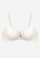 Jasnobeżowy Koronkowy Biustonosz Typu Push-Up Chrisalia. Brązowe biustonosze Renee, bez wzorów, z koronki. Za 44.99 zł.