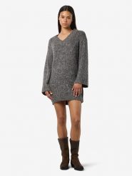 Noisy may Sweter "Ginna" w kolorze antracytowym rozmiar: XS. Czarne swetry klasyczne damskie Noisy may, xs, ze splotem, bez kołnierzyka. Za 88.23 zł.