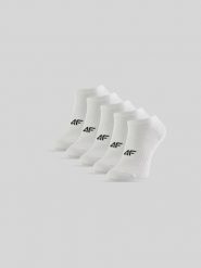4F Skarpetki krótkie (5-pack) męskie - białe 39-42. Białe skarpetki męskie 4f, bez wzorów, z bawełny. Za 59.99 zł.