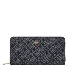Portfel Tommy Hilfiger. Czarne portfele damskie Tommy Hilfiger, bez wzorów. Za 319.99 zł.