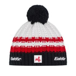 Czapka Eisbar Kova Pompon MÜ SA. Czarne czapki męskie Eisbar, na zimę, bez wzorów, z materiału, klasyczne. Za 205.51 zł.