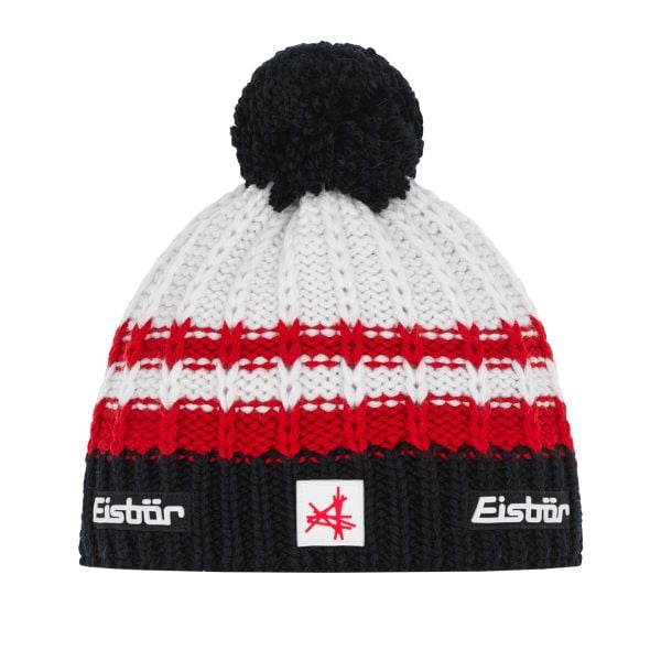 Czapka Eisbar Kova Pompon MÜ SA. Czarne czapki męskie Eisbar, na zimę, bez wzorów, z materiału, klasyczne. Za 205.51 zł.