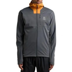Kurtka trekkingowa męska Haglöfs L.I.M Hybrid Softshell. Szare kurtki męskie Haglöfs, l, bez wzorów, z softshellu, bez kaptura. Za 619.99 zł.