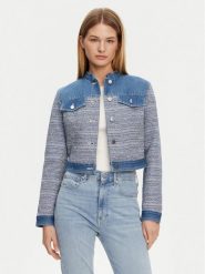 Guess Kurtka jeansowa W5GL23 WH610 Niebieski Regular Fit. Niebieskie kurtki damskie Guess, xl, z aplikacjami, z bawełny, bez kaptura. Za 339.99 zł.