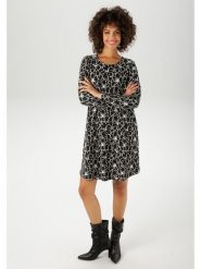 Aniston Sukienka w kolorze czarno-białym rozmiar: 40. Czarne sukienki damskie Aniston, na co dzień, bez wzorów, bez kołnierzyka, bez ramiączek, midi, proste. Za 100.28 zł.