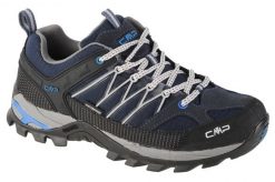 Buty trekkingowe męskie CMP Rigel Low WP. Niebieskie buty trekkingowe męskie CMP, z materiału, bez zapięcia, trekkingowe. Za 385.99 zł.