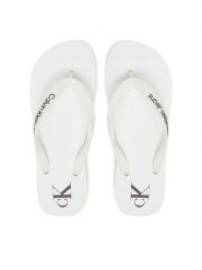 Calvin Klein Jeans Japonki Beach Sandal Transparent Tpu YW0YW01829 Biały. Białe klapki damskie Calvin Klein Jeans, bez wzorów, z jeansu, bez obcasa. Za 99.99 zł.