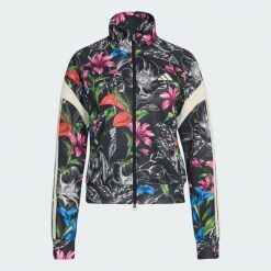 BLUZA DRESOWA ADIDAS x FARM RIO HOUSE OF TIRO. Brązowe bluzy bez kaptura damskie Adidas, s, z bawełny. Za 349.00 zł.