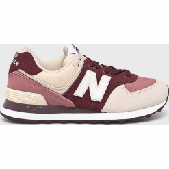 New Balance - Buty WL574INB. Brązowe buty sportowe na co dzień damskie New Balance, bez wzorów, z materiału. W wyprzedaży za 299.90 zł.