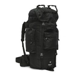 Plecak turystyczny Eagle 70L NC3901 Nils Camp. Czarne plecaki męskie NILS CAMP, bez wzorów, z materiału. Za 179.00 zł.