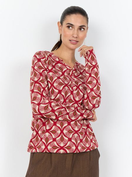 Soyaconcept® koszulka z długim rękawem - SC-Felicity Kobiety Bawełna beżowy|czerwony|brązowy, S. Brązowe t-shirty damskie s, bez wzorów, z bawełny, bez kołnierzyka. Za 119.95 zł.