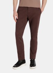 PAKO LORENTE - Brązowe spodnie chino z bawełną. Brązowe spodnie materiałowe męskie Pako Lorente, bez wzorów, z bawełny, casualowe. Za 299.99 zł.