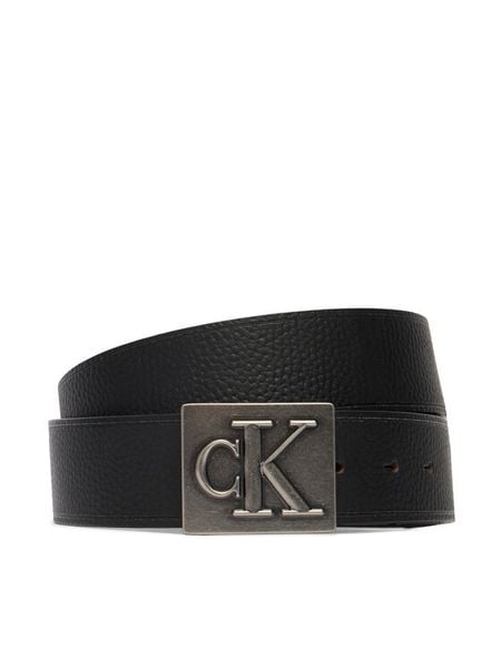 Calvin Klein Pasek LV04D7111G Czarny. Czarne paski męskie CALVIN KLEIN, bez wzorów, ze skóry. Za 212.99 zł.