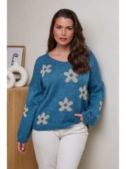 Curvy Lady Sweter w kolorze niebieskim rozmiar: 44/46. Niebieskie swetry klasyczne damskie Curvy Lady, ze splotem, bez kołnierzyka. Za 154.07 zł.