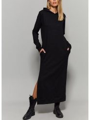 Milan Kiss Sukienka w kolorze czarnym rozmiar: M. Czarne sukienki damskie Milan Kiss, na co dzień, m, bez wzorów, bez kołnierzyka, bez ramiączek, maxi, proste. Za 226.77 zł.