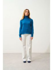 AUTHENTIC CASHMERE Kaszmirowy golf "Cassy" w kolorze niebieskim rozmiar: S. Niebieskie golfy damskie AUTHENTIC CASHMERE, s, bez wzorów, z kaszmiru, bez ramiączek. Za 202.03 zł.