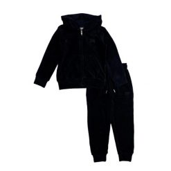 Bluza z kaptur na co dzień na siłownię. Czarne spodnie dresowe damskie LEONE 1947 APPAREL, bez wzorów, z dresówki. W wyprzedaży za 134.57 zł.