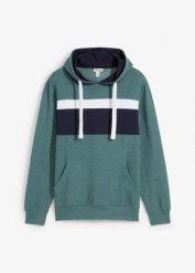 Bluza z kapturem. Niebieskie bluzy z kapturem męskie bonprix, l. Za 97.99 zł.