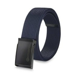 Pasek parciany BETLEWSKI PRC-21_GR-1 XL granatowy. Niebieskie paski męskie Betlewski, bez wzorów, z materiału. Za 34.99 zł.