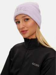 Guess Czapka AW5179 POL01 Fioletowy. Fioletowe czapki zimowe damskie Guess, z materiału. Za 169.99 zł.