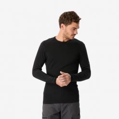 Koszulka trekkingowa męska z długim rękawem Simond Merino. Czarne koszulki męskie z długim rękawem SIMOND, l, z materiału. Za 249.99 zł.