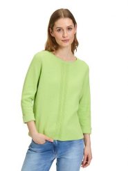 Betty Barclay Sweter w kolorze jasnozielonym rozmiar: 38. Zielone swetry klasyczne damskie Betty Barclay, z bawełny, bez kołnierzyka. Za 113.99 zł.