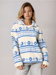 Bluza sherpa ze stójką na zamek - wielobarwny. Bluzy bez kaptura damskie Sinsay, l. Za 69.99 zł.